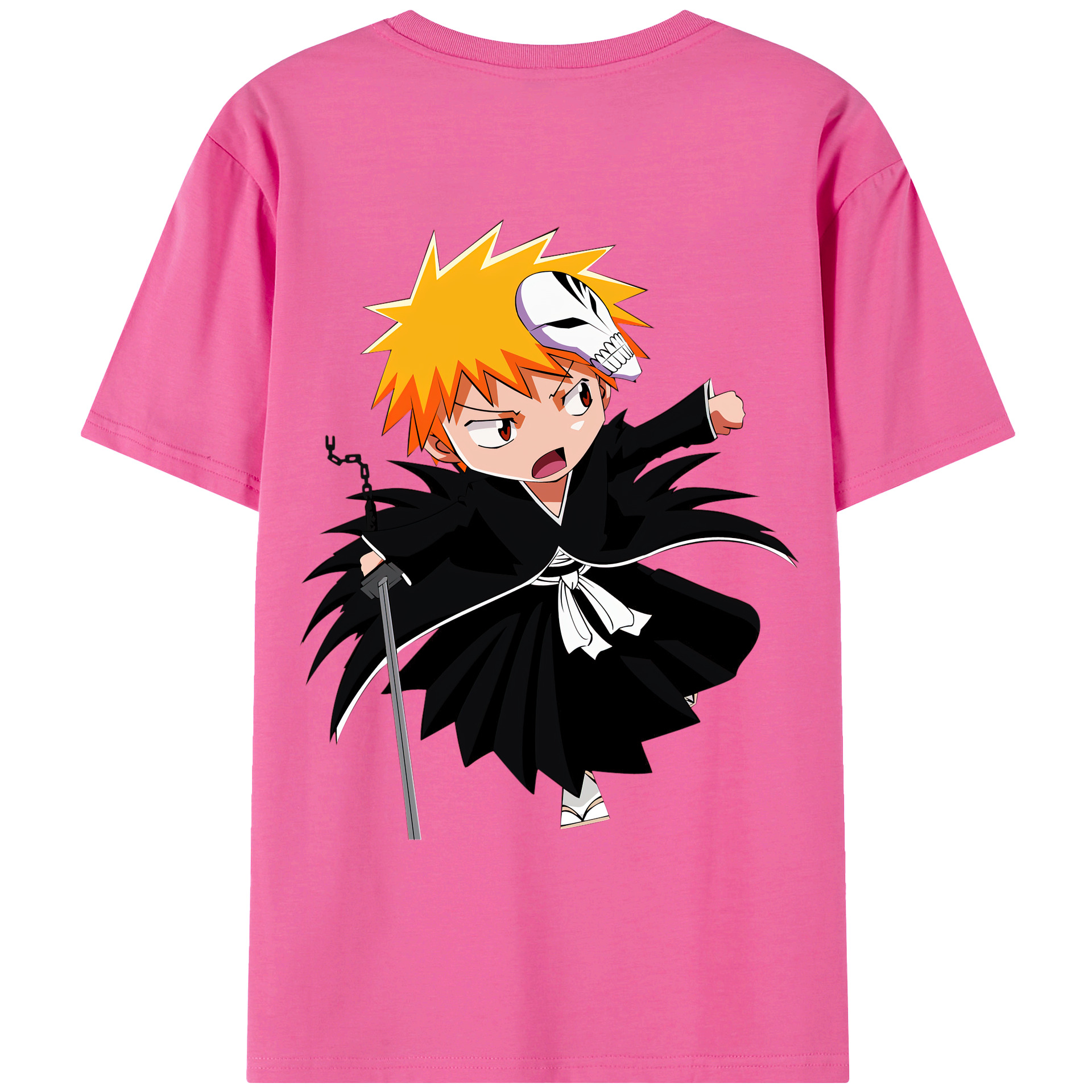（画像用） ブリーチ 黒崎一護（くろさき いちご）BLEACH Kurosaki Ichigo レディース半袖Tシャツ(バックプリント)